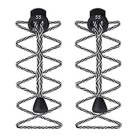 55 Sport Elastic Lock Shoelaces - Black/White Pattern