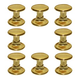 300sets Leather Rivets Double Cap Rivet Tubular Metal Studs Repairs Decoration Craft Accessories for Leather Craft Clothes Shoes Bags Belts (8mm Gold)