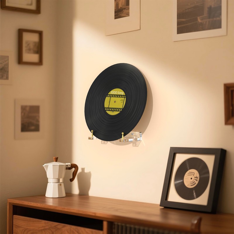 Wall-Mount Acrylic Display Shelf for Plates, Acrylic Plate Stand with