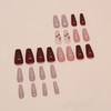 Red Love Heart Press on Nails Medium Coffin Valentines Fake