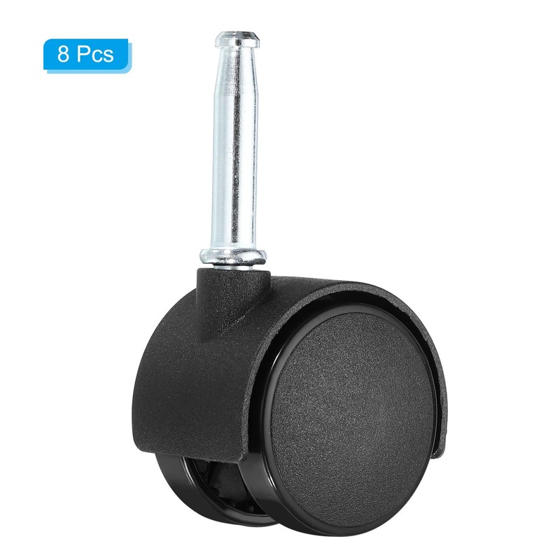 PATIKIL 1.5 Inch Swivel Stem Casters, 8 Pack Nylon 360