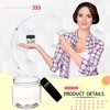 60 pcs 2 oz Clear Plastic Round Jars with Black