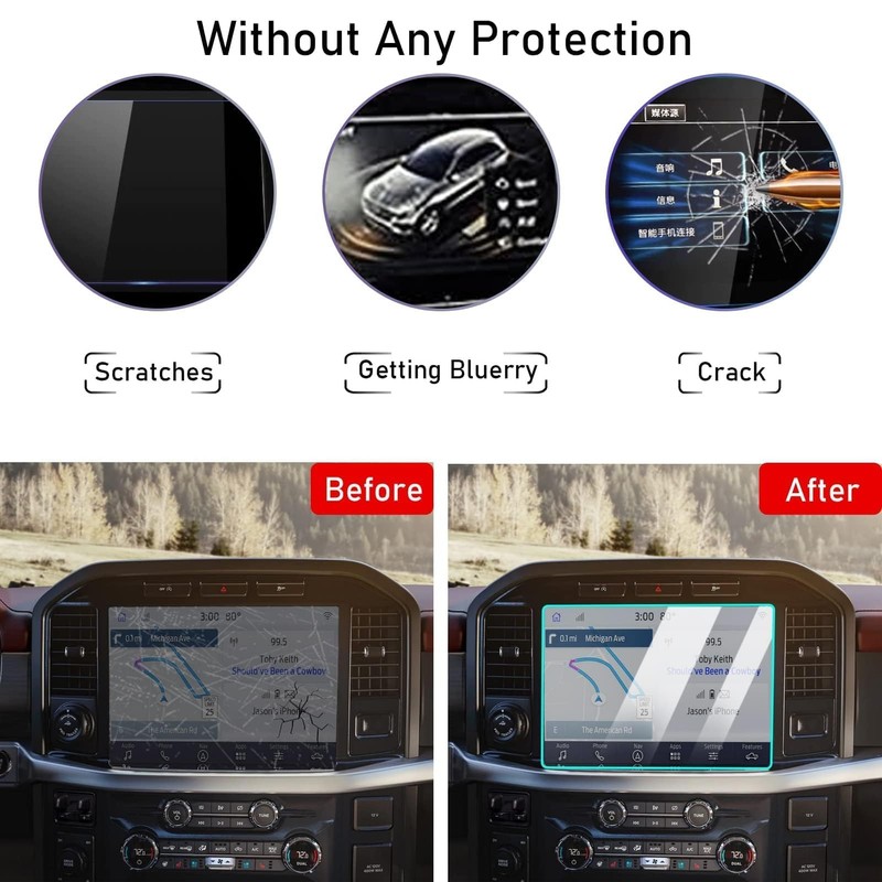 TTCR-II for 2021-2025 2026 Ford F150 Screen Protector 12 Inch