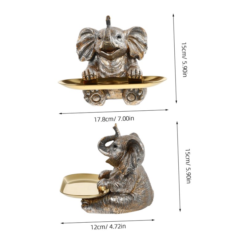 Ciieeo 1 Set Resin Elephant Crafts Elephant Model Bird Feeder