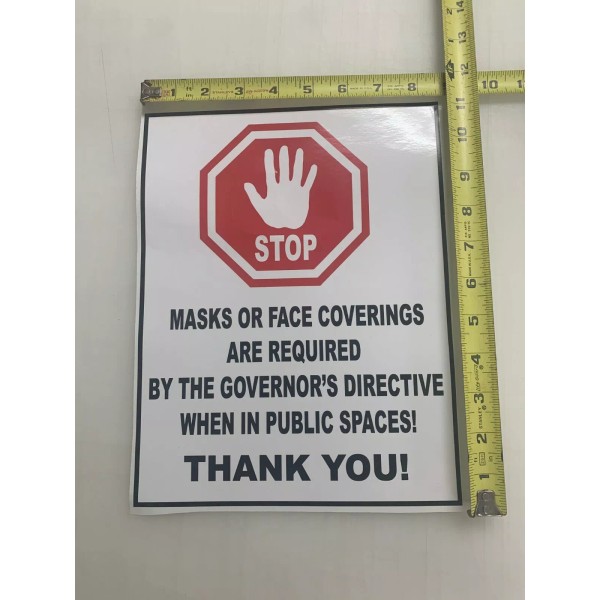 Stop Masks are Required Sign