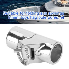 Akozon Pipe Connector 22 mm, Marine Tube Connector, Marine Stainless Steel Folding Swivel Joint Pipe Connector with Tip Boat Accessories (22 mm)