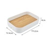 TEHAUX 1pc Wood Grain Desktop Storage Box Multi-Functional Organizer for