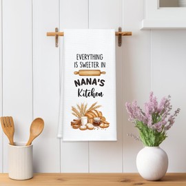 Nana's Kitchen Towels and Dishcloths, Nana Gifts, Nana Gifts from Grandkids, Nana, Best Gifts for Nana, Nana's Drying Cloth Hand Towels Tea Towels for Bathroom Kitchen, 16×24 Inches