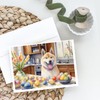 Caroline's Treasures DAC6740GCA7P Decorating Easter Akita Greeting Cards Pack of