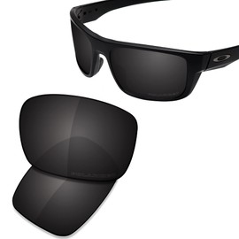 Saucer Premium Replacement Lenses for Oakley Drop Point Sunglasses High Defense - Carbon Black Polarized