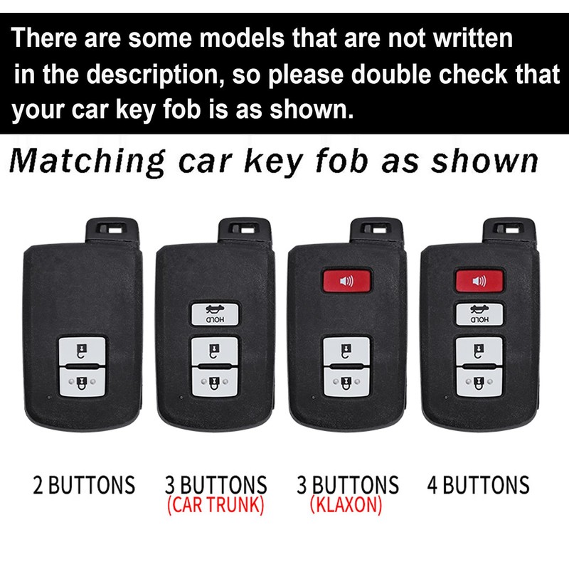 ontto 3-button Car Key Bag Fit for Toyota RAV4 Highlander