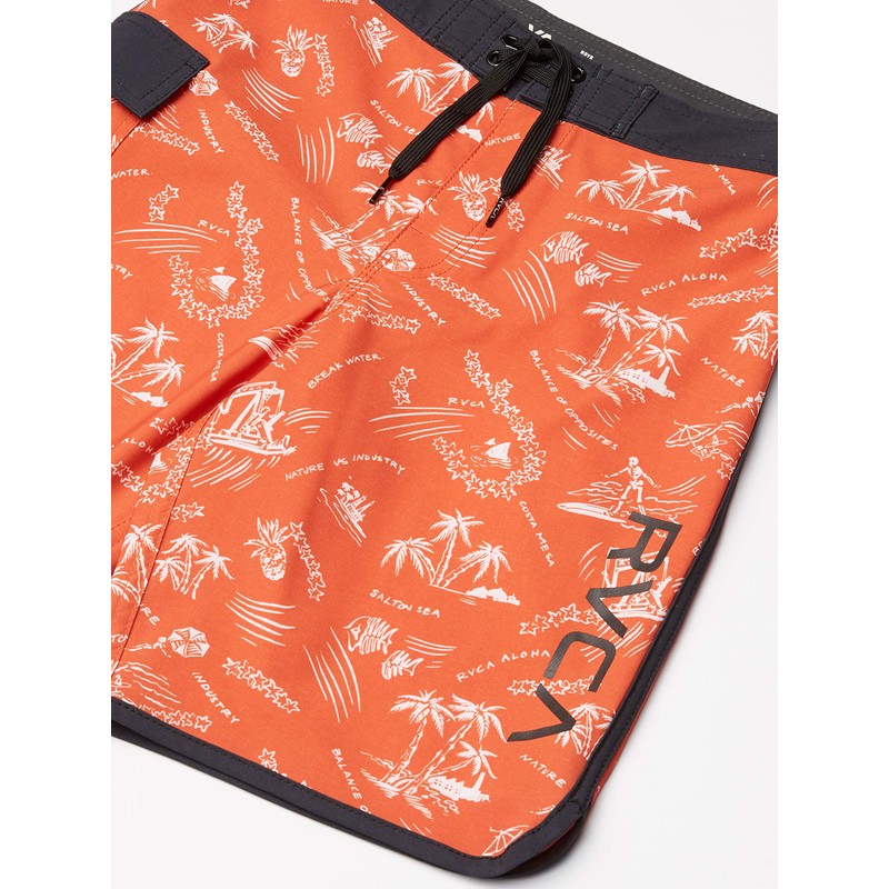 RVCA Tronco Oriental para niño, Herrumbre, 30