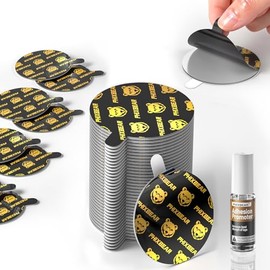 PHIXBEAR - Paquete de 30 cintas resistentes al calor de doble cara, resistentes con pestañas dobles fáciles de despegar, cinta redonda de montaje extr