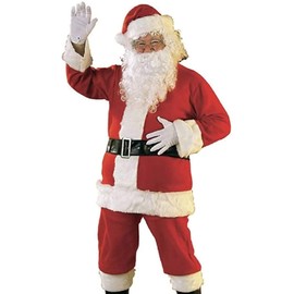 ROZZERMAN Santa Claus Costume, Thick, Adult Santa Cosplay, 5-piece Set, 7-Piece Set, Selectable, Kids Will Love You, 23 (Red)
