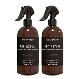 ​​Muse Apothecary Pet Ritual Detangling Spray for Dogs & Cats, Pet Detangler Spray for Dogs, Dog Detangler Spray Dematting Conditioner, Dog Detangling Spray, Essential Oils Infused 8oz Lavender Fields