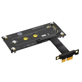 C&N PCIe X1 to M.2 Adapter NVMe Adapter M.2 PCIe SSD Converter Card Support M.2 (M Key) NVMe SSD 2280/2260/2242 with Riser Cable