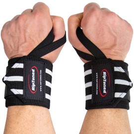 Rip Toned 18” Wrist Wraps - Wrist Straps for Weightlifting - Lift Better, Protect Wrist Pain - Adjustable, Durable, Machine Washable - Wrist Brace for Weightlifting - USPA Endorsed for Men & Women