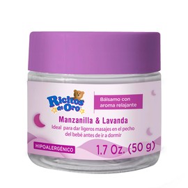 Ricitos de Oro, Bálsamo Relajante Manzanilla y Lavanda | Ideal para dar masajes en el pecho del bebé, 50 gr