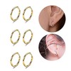 5 Pairs Stainless Steel Gold Hoop Earrings for Women Men