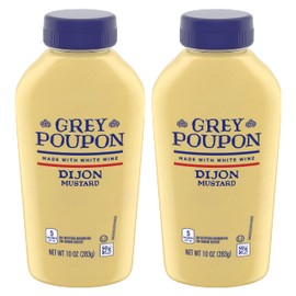 Grey Poupon, Dijon Mustard, 10oz Squeeze Bottle (Pack of 2)