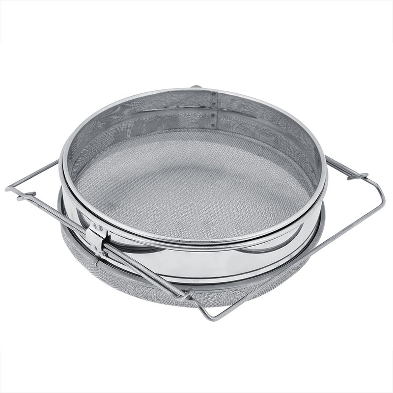 Stainless Steel Beekeeping Double Honey Sieve Strainer Extractor Filter Mesh