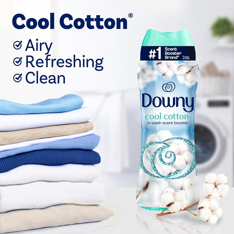 Downy Downy In-Wash Laundry Scent Booster Beads, Cool Cotton, 24