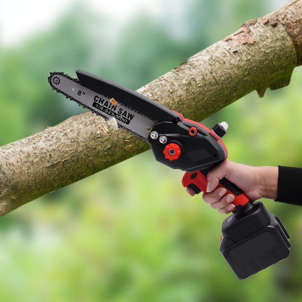 Unbranded 8In Mini Handheld Electric Chainsaw Cordless Chain Saw Wood