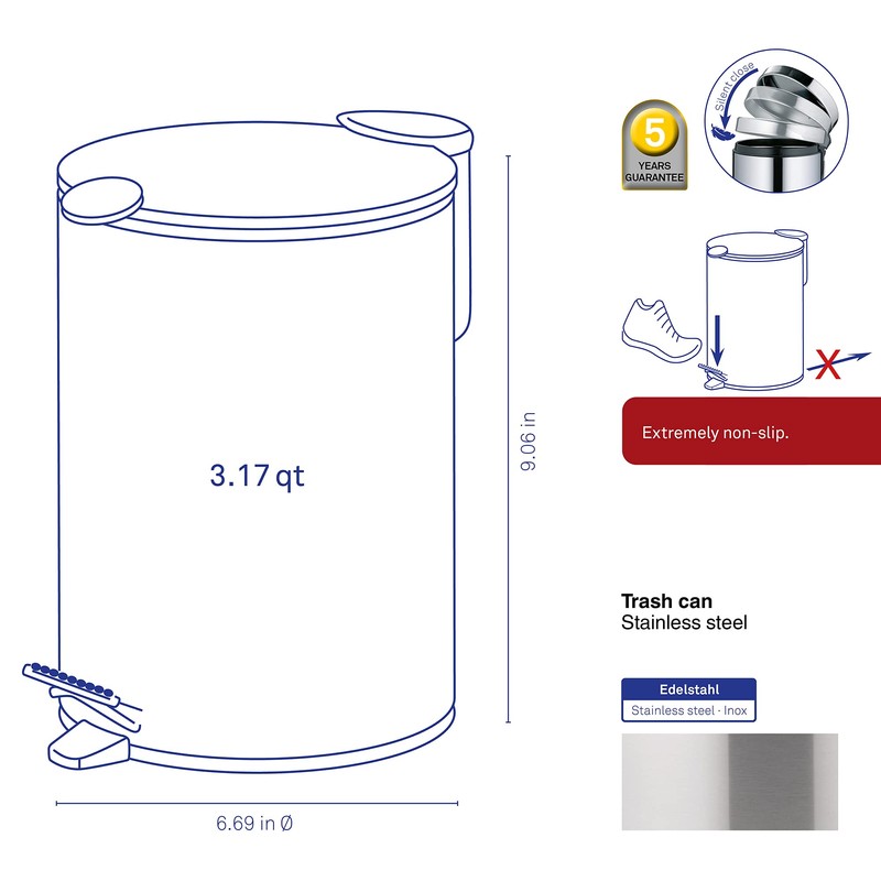 Kela Bin, Stainless steel, Silver, one Size