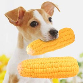 1Pc Yellow Pet Dog Puppy Latex Corn Shape Squeaky Bite-Resistant Interactive Play Chew Toy Pet Supplies Dog Toy Corn, Dog Toys Aggressive Chewers for Small/Medium/Large Dog, Dog Squeak Toys