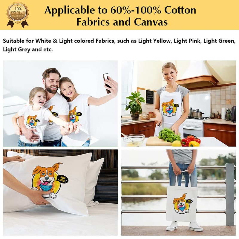 TransOurDream Iron on Heat Transfer Paper for Light T Shirts