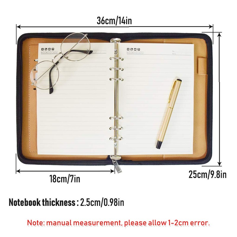 Gift for Men,SAYEEC A5 Executive Conference Folder Travel Portfolio Ringbinder