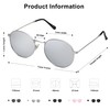 SojoS SJ1014 fashion round, polarised, unisex, sunglasses, mirrored lenses, sunglasses