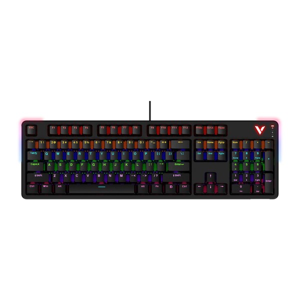 Rapoo V500Pro Full-Size Mechanical Gaming Keyboard, 104 Keys Anti-Ghosting, Customizable