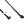 SATAGear 4 inch Black SATA Device Cable Straight to Left