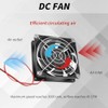 ventilador de refrigeración, 80mm x 25mm, DC 12V para gabinete