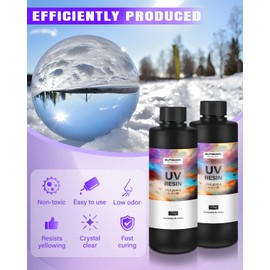 UV Resin 500g UV Epoxy Resin Crystal Clear Ultraviolet Curing Epoxy Resin Kit for DIY Jewelry Making, Craft Decoration - Hard UV Glue Solar Cure Sunlight Activated Resin for Beginner