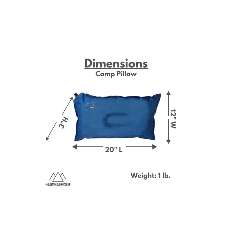 MOUNTAIN SUMMIT GEAR Inflatable Camp Pillow (Travel and Camping Pillow