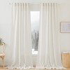 RYB HOME Semi Sheer Curtains 102 inches Long, Back Tab