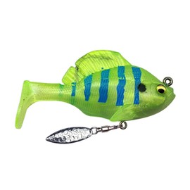 USA Bass Tackle - Hand Poured Underspin Gill - Weedless Gilly Paddletail Sleeper Swimbait with Bass-Tech Soft Plastic & Owner Mega Jig Hook Largemouth Smallmouth Spotted Bass (3/4, Gill)