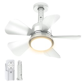 MOTCTQVD 3 Colors Ceiling Fan Light,3000K-6000K Ceiling Fan with Lights and Remote, 1000 Lumens LED Ceiling Fans for Bedroom, White
