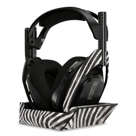 MightySkins Glossy Glitter Skin Compatible with Astro A50 Wireless Headphones + Base Station (Gen 4) - Zebra Closeup | Protective, Durable High-Gloss Glitter Finish | Easy to Apply | Made in The USA