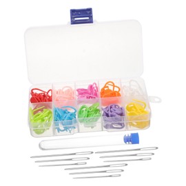 OSALADI 1 Set Colorful Stitch Markers Reusable Plastic Stitching Rings for Crochet Knitting Easy to Use for Marking Patterns for DIY Craft Projects