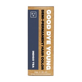 Good Dye Young Vegan and Cruelty-Free Semi-Permanent Hair Color, Infusions, Conditions & Boosts Shine, Easy Application, Red Brown Hair dye (5FL OZ, Rose Mocha, Indigo Tea, Iced Matcha) (Indigo Tea)