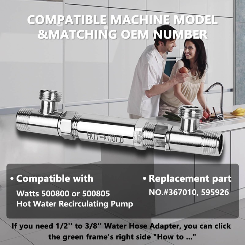 ZAIGANMA Sensor Valve fit for Watts Instant Hot Water Recirculating