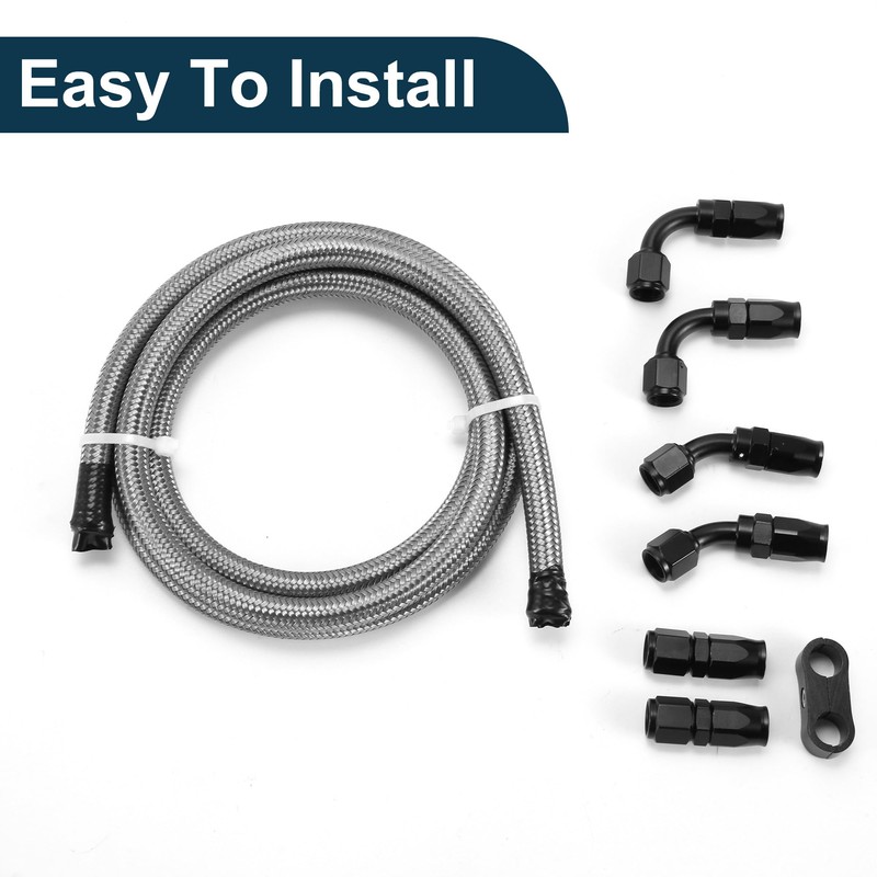 X AUTOHAUX an-6 Fuel Line Kit 5ft Vacuum Hose Automotive