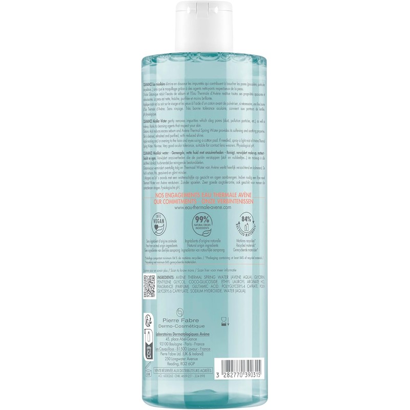 Avene Cleanance Agua Micelar Desmaquillante Piel Grasa con Imperfecciones
