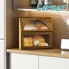 Vriccc Extra Large Bread Box for Kitchen Counter, Bamboo Wood