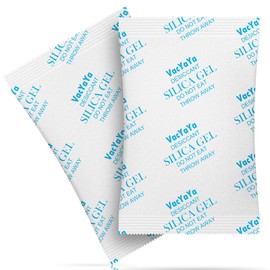 VacYaYa 50 g (10 packs) Food Grade Moisture Absorber Silica Gel Desiccant Packages for Storage, Desiccant Silica Gel Packs Likewise Safe for Moisture