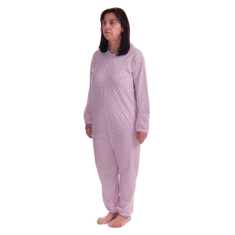 Ferrucci Comfort, Serenità Long Sleeve 1 Zip Back Summer Pyjamas,