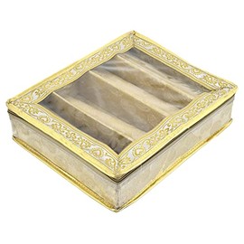 EliteKoopers 4rod Gold Bangle Box Storage Watch Jewellery Organiser Bracelet Box Jewelry Gift Box Indian
